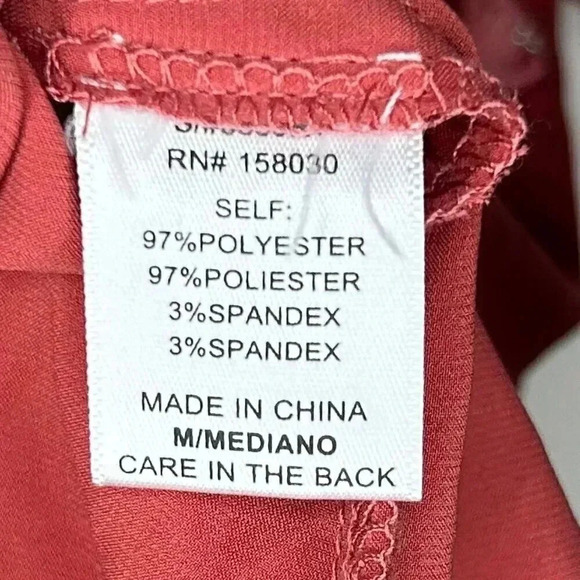 2/$30 Love tree Size Medium Satin Like Body Suit Sweetheart Dusty Red - Picture 13 of 13